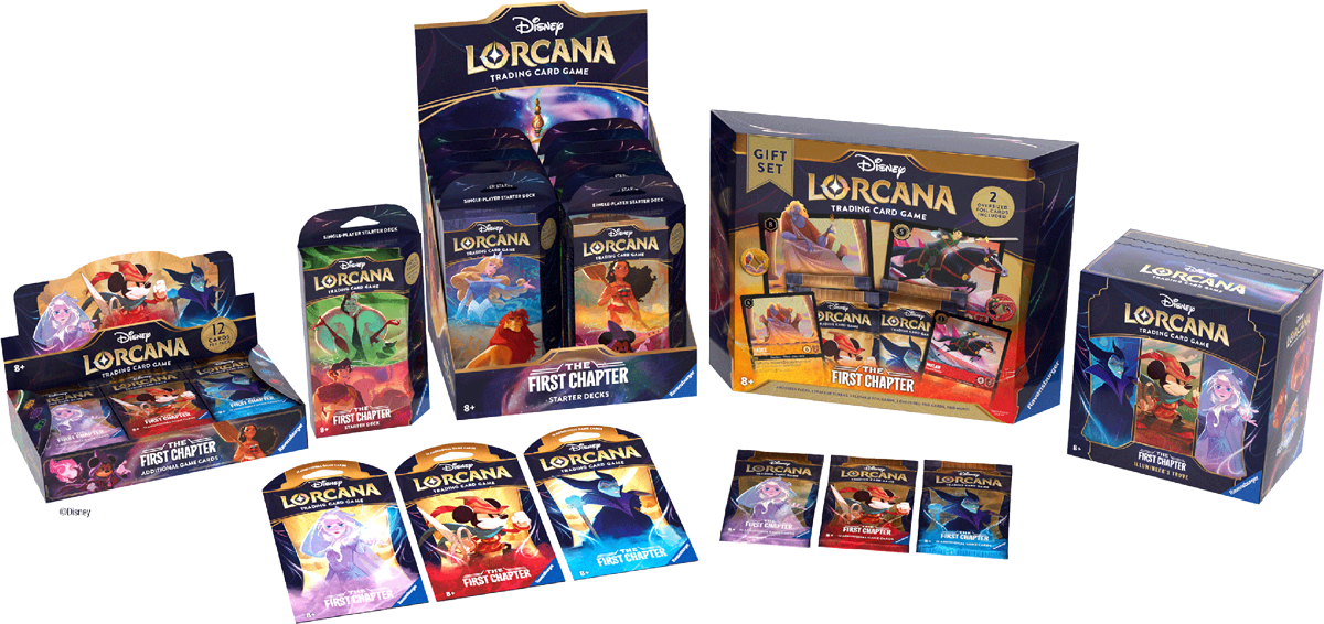 Lorcana afbeelding The First Chapter product line up