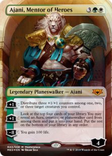 Ajani, Mentor of Heroes (foil) (borderless)