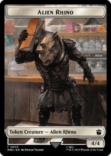 Alien Rhino token (foil) (4/4)