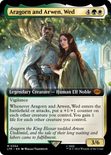 Aragorn and Arwen, Wed (#304) (extended art)
