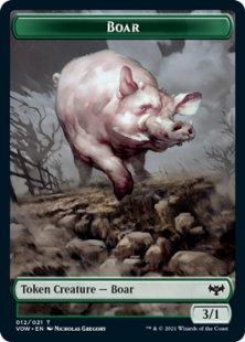 Boar token (foil) (3/1)