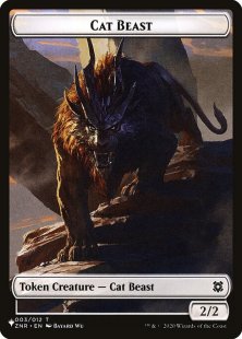 Cat Beast token (Zendikar Rising) (2/2)