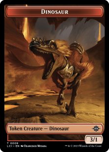 Dinosaur token (#9) (foil) (3/1)