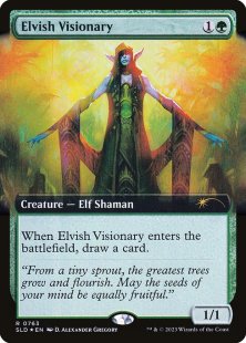 Elvish Visionary (#763) (foil) (extended art)