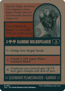 Garruk Wildspeaker (#1457) (Magic: The Baseballing) (showcase)