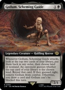 Gollum, Scheming Guide (#390) (extended art)