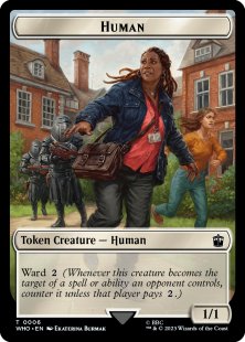 Human token (#6) (foil) (1/1)