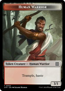 Human Warrior token (foil) (3/1)