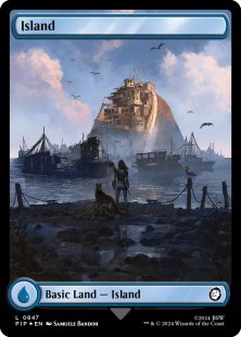 Island (#847) (surge foil) (full art)