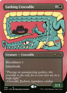 Lurking Crocodile (Crocodile Jackson's Monstrous Menagerie) (foil-etched) (borderless)