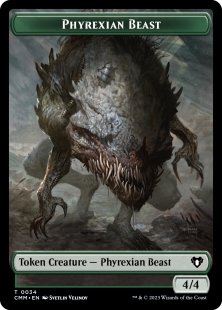 Phyrexian Beast token (foil) (4/4)
