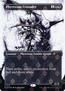 Phyrexian Crusader (#1214) (Showcase: All Will Be One) (step-and-compleat-foil) (showcase)