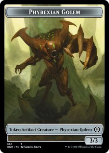 Phyrexian Golem token (foil) (3/3)