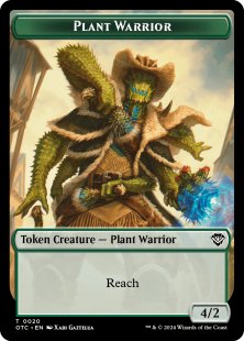 Plant Warrior token (4/2)