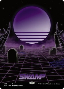 Swamp (#417) (Shades Not Included) (foil) (borderless)