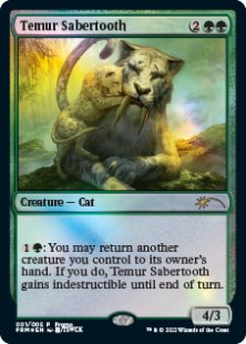 Temur Sabertooth (Year of the Tiger) (foil)