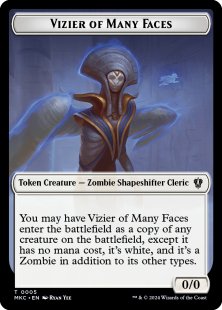 Vizier of Many Faces token (0/0)