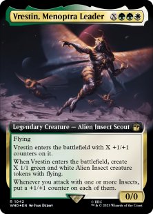 Vrestin, Menoptra Leader (surge foil) (extended art)