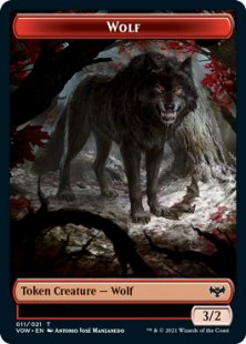 Wolf token (1) (foil) (3/2)