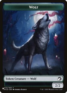 Wolf token (Midnight Hunt) (2/2)