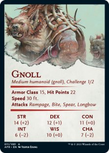 Art Card 11: Gnoll Hunter (signed)