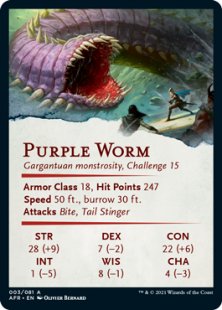 Art Card 03: Purple Wurm (signed)
