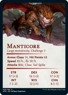 Art Card 06: Manticore (signed)