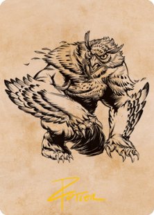 Art Card 76: Owlbear (signed)