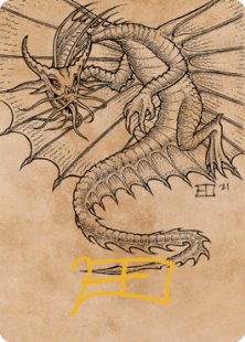 Art Card 44: Ancient Gold Dragon (signed)