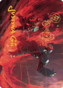 Art Card 39: Twinferno (Chaotic Transformation) (Joseph Meehan) (signed)