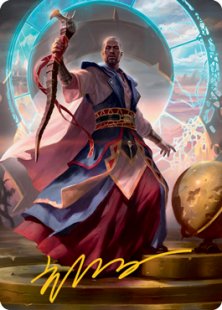 Art Card 10: Teferi, Who Slows the Sunset (signed)