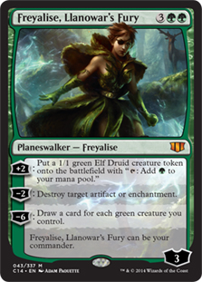 Freyalise, Llanowar's Fury (foil) (oversized)