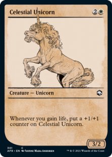 Celestial Unicorn (foil) (showcase)