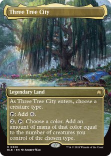 Three Tree City (#340) (foil) (borderless) - Bloomburrow