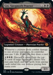 Gix, Yawgmoth Praetor (foil) (extended art)