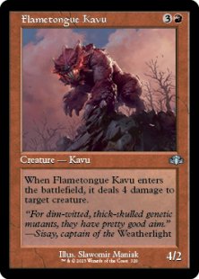 Flametongue Kavu (foil) (showcase)