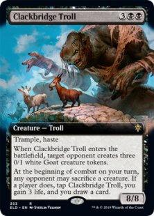 Clackbridge Troll (foil) (extended art)