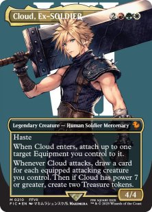 Cloud, Ex-SOLDIER (#210) (surge foil) (borderless)