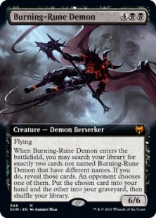 Burning-Rune Demon (foil) (extended art)