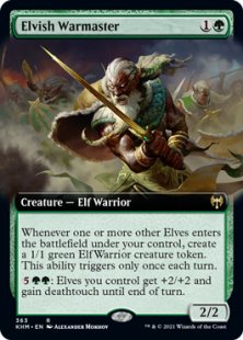 Elvish Warmaster (foil) (extended art)