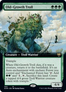 Old-Growth Troll (foil) (extended art)