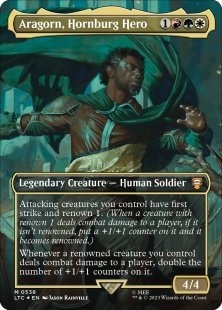 mtg aragorn card Aragorn, the Uniter The Lord of the Rings Aragorn, Hornburg Hero (#536) (surge