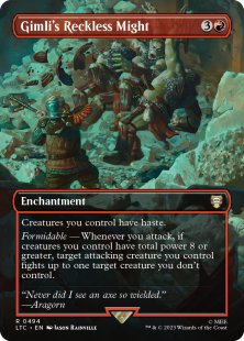 Gimli's Reckless Might (#494) (foil) (borderless)