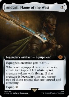 Andúril, Flame of the West (#786) (surge foil) (extended art)