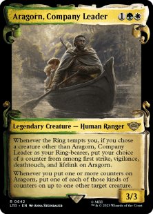 Aragorn, Company Leader (#642) (silver foil) (showcase)