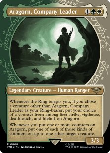 Aragorn, Company Leader (#808) (surge foil) (showcase)
