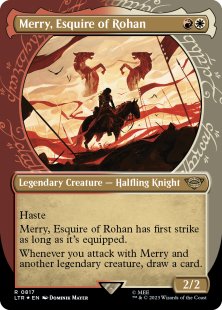Merry, Esquire of Rohan (#817) (surge foil) (showcase)