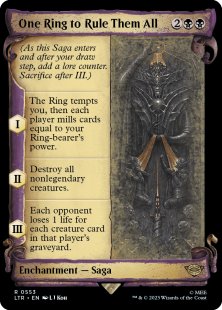 lotr mtg one ring card to Rule Them All (foil) - Lord of the Rings: Tales of Middle-Earth Magic: The Gathering's rarest card