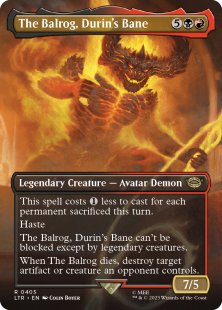 The Balrog, Durin's Bane (#405) (foil) (borderless)