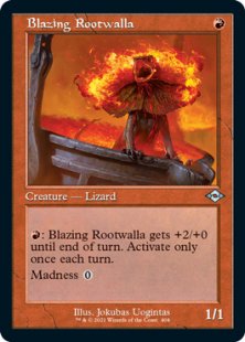 Blazing Rootwalla (retro frame) (foil) (showcase)